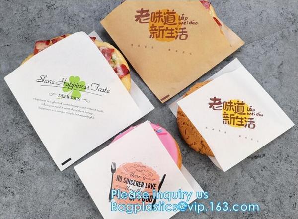 Wrap Paper Bag for Snack/Fast Food Multicolor Choice Wholesale,Printed PE coated
