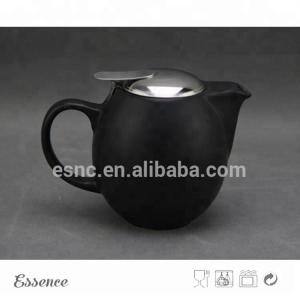 Ceramic Teapot With Stainless Steel Lid And Strainer Stoneware Type