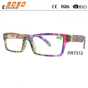 China Classic culling rectangle reading glasses with PC frame , plastic  hinge, suitable for men and women supplier