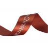 China Silver Hot Stamping Printed Satin Ribbon 1000 Yards With Custom Logo Printing wholesale