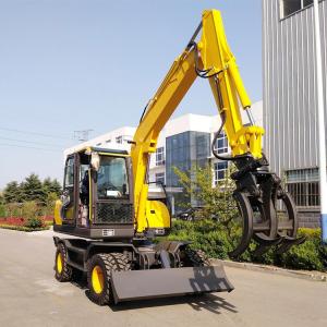 Engineering Wheel Hydraulic Excavator Machine Digging Trenches Wheeled Digger