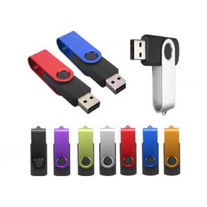 Logo Printed Swivel USB Flash Drive , Plastic 4GB 8GB 16GB USB Thumb Drive