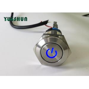 Stainless Steel Push Button Switch LED Illuminated Power Type Long Service Life