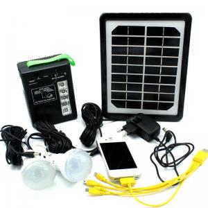 Factory Price Portable Mini Solar Home Lighting System Kit With USB Charging