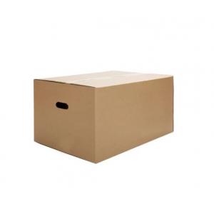 moving brown carton box with handle