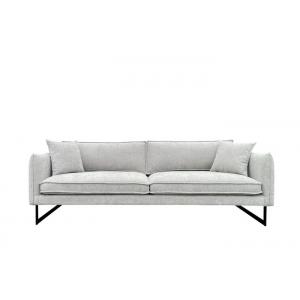 3 seater fabric sofa metal legs superior sponge fiber filled cushions and pillows