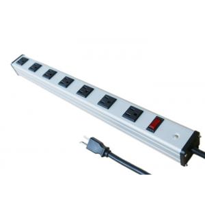 China Multi Plug 7 Way Power Outlet Bar With Surge Protection Aluminium Alloy Shell wholesale