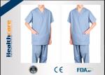 Anti Dust Disposable Scrub Suits SMS/PP Short Sleeve Garments Breathable Comfortable
