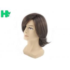China Mens Short Hair Wig Machine Made Tangle Free , Mens Wigs Human Hair supplier