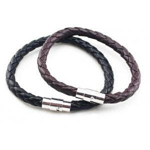 wholesale fashion mens bulk pu leather bracelet for men