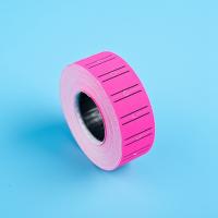 China Rose Price Tag Sticker Roll , 21mm Price Gun Label Rolls on sale