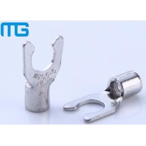 China LSNB Brass Spade Non Insulated Terminals Connectors With Fork Shape supplier