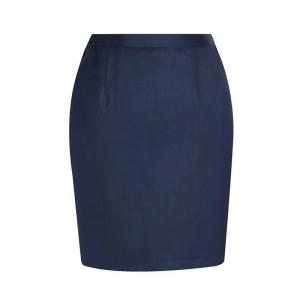 Work Occasion Knee-Length Plain Dyed Button Cotton Pencil Skirt for Elegant Office Lady