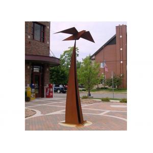 Out Door Garden Art Sculpture Corten Steel Decorative Square Long Life