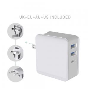 China USB C Plug Charger, QC 3.0 Charger, PD Wall Charger, 4 Ports 18W Multi USB Wall Charger Quick Charge 3.0 Fast Charging supplier