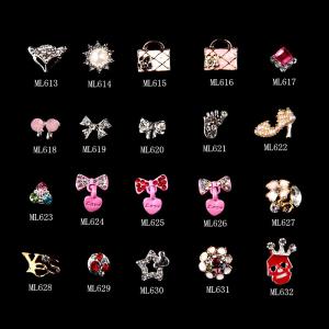 Hot NEW Wholesale Alloy Jewelry 3D Nail Art Jewelry Nail rhinestones Sticker Supplier Number ML613-632