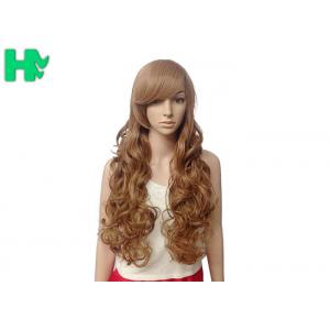 Synthetic Natural Hairline Lace Front Wigs 68 CM Length Non Flammable