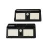 China Aluminum High Power IP65 Black Solar Sensor Wall Lights Outdoor Security wholesale