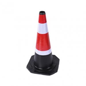 Rubber Road Work Cones 50cm PE Traffic Safety Cone Warning Sign