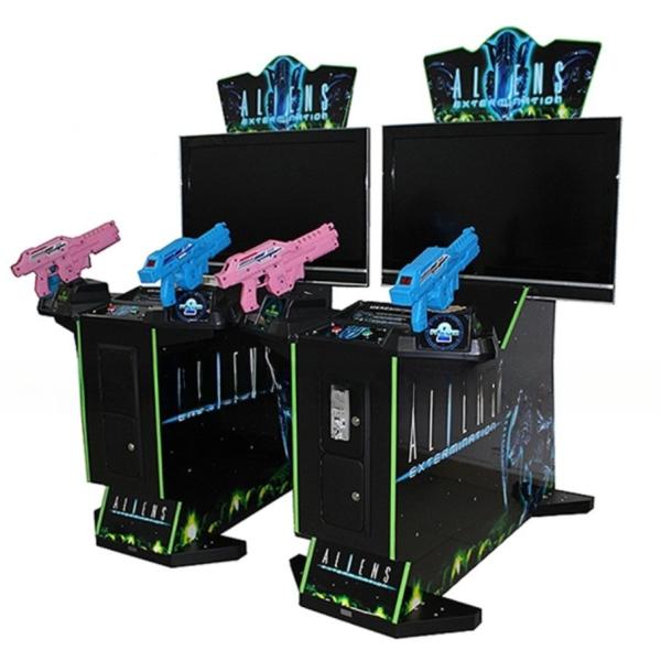 4 In 1 Aliens Shooter Arcade Machine Customizable Interactive