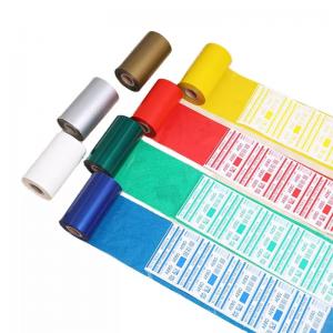 China Barway Thermal Transfer Blue/Green/Red/White/Gold/Silver Wax Ribbon For Barcode Label Printer supplier