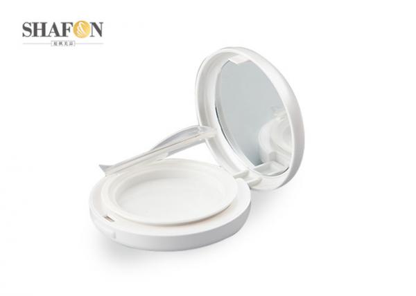 Refillable White Cosmetic Compact Case Air Cushion Type Logo Printing