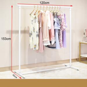 China Lady Dress Freestanding Clothes Rack Metal Clothing Display Stands supplier