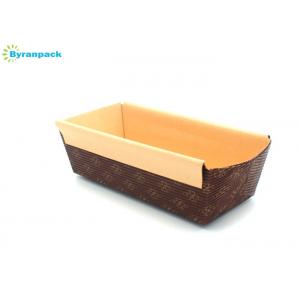 China Rolled Rim Brown Corrugated Cake Boxes Rectangle Ripple Wall 150*66*50mm supplier