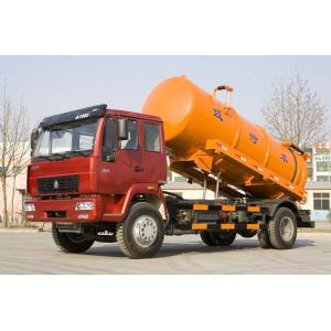 Sinotruk 4x2 160 Hp Vacuum Sewage Suction Truck 10 Cbm One Bed For Cleaning