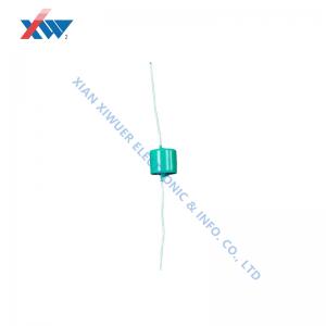 10KVDC 500pF multilayer axial ceramic capacitor green epoxy coated with tinned copper wire