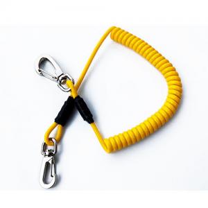 China TPU Coated Expandable Stainless Steel Coiled Clip Lanyard 7.0MM supplier