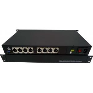 China 1U chassis 8-ch XLR banlanced audio over fiber optic.multimode,LC/ST/SC/FC Optional supplier