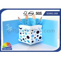 China Pop Up Birthday Cake Custom Greeting Cards , Printable Greeting Cards on sale
