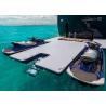 Durable Inflatable Yacht Slides Mega Dock , Jet - Ski Drive - On Blow Up Swim