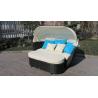 China Roofed Outdoor Rattan Daybed , Wicker Conservatory Furniture wholesale