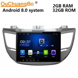 China Androide audio 8,1 de BT do nav dos gps do carro de Ouchuangbo para o tela táctil de rádio video de USB SWC 1080P do apoio de Hyundai Tucson 2015 supplier