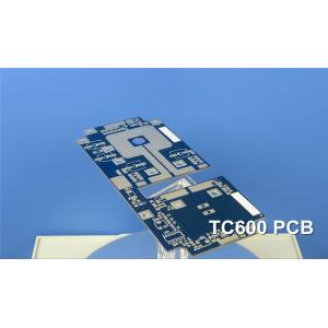 China Microwave PCB On TC600 With Blue Solder Mask And Immersion Silver On Pads supplier