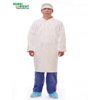 China Tyvek Lab Coat Non Woven Disposable Lab Coat Hospital Nursing Disposable Gown on sale