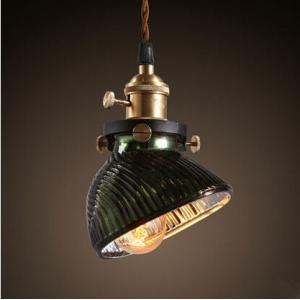 America Country Vintage Pendant Light With Glass Lampshade In Loft Industrial Pendant Lamp(WH-VP-194)