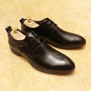 Italian Genuine Leather Mens Shoes For Wedding , Black Formal Shoes With Laces