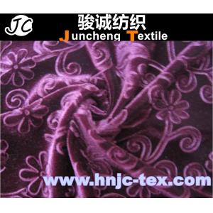 China China factory floret design embossed velvet for apparel and dress supplier
