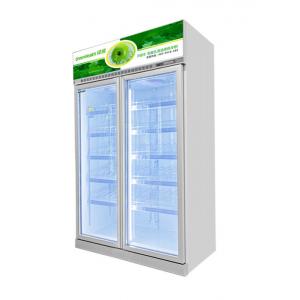 R290 2 Glass Door Upright Display Fridge Refrigerator Energy Save Inverter Compressor