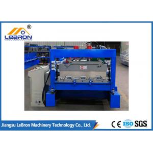 0.8-1.5mm Thickness Metal Deck Forming Machine , 15KW Step Tile Roll Forming Machine