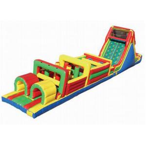 China Playground Inflatable Obstacle Challenges , Blow Up Obstacle Course For Kids supplier