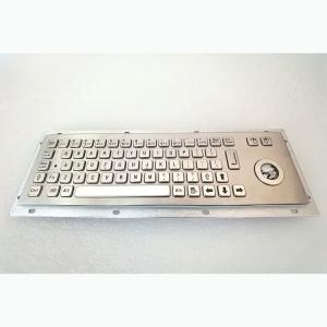 Information Kiosk IP65 Stainless Steel Keyboard With Built In Trackball