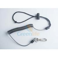 China Fall Protection Spiral Coiled Cord Plastic Coil Lanyard With Adjustable Bracelet Rope on sale