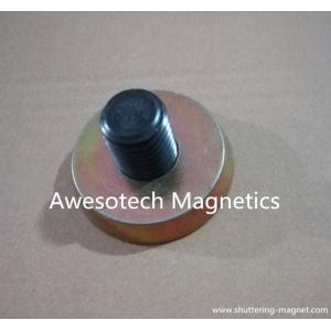 China Round Magnets, M16, M20, M24,30,36 threaded Bushing Magnet, Magnetic Fixing Plate supplier