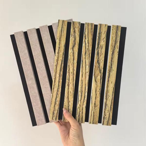 Modern Design Soundproof Acoustic Panels Polyester Fiber Absorption Wall Panels PET Slat Panel 90% Noise Reduction Eco-Friendly