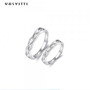 China 0.07oz 0.14cm Sterling Silver Jewelry Rings SGS Platinum Plated Sterling Silver supplier