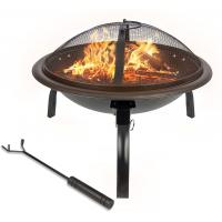 China Outdoor Wood Burning Brazier Charcoal Barbecue Pit Steel For Camping Beach on sale